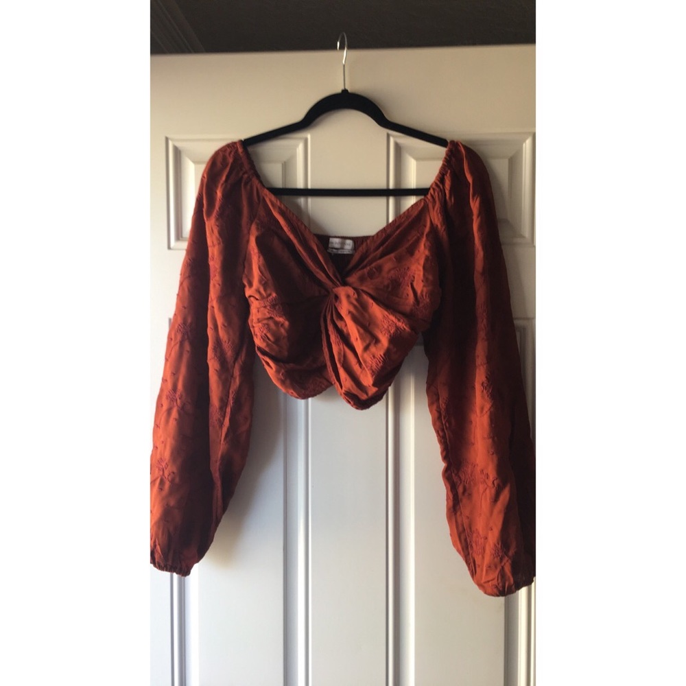 Rust orange crop top